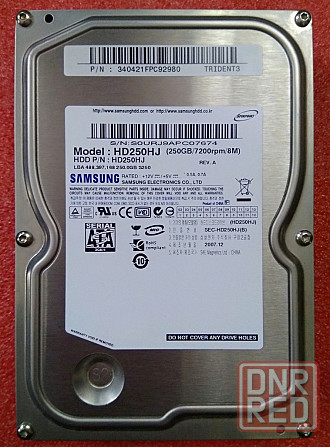 HDD 250GB SATA II (3 Gb/s) 3.5" 7200RPM 8MB Samsung HD250HJ - Для ПК - Обмен на 25 ОЗУ нерабочих Донецк - изображение 1