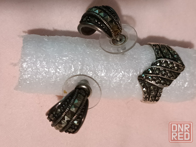 продам набор из серебра -кольцо и серьги Донецк - изображение 3