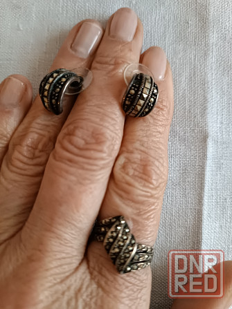 продам набор из серебра -кольцо и серьги Донецк - изображение 5