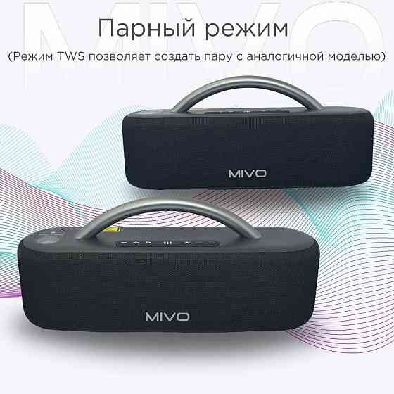 Портативная колонка MIVO M16 (Bluetooth, USB, MicroSD) с проектором звездного неба 60w Black Макеевка