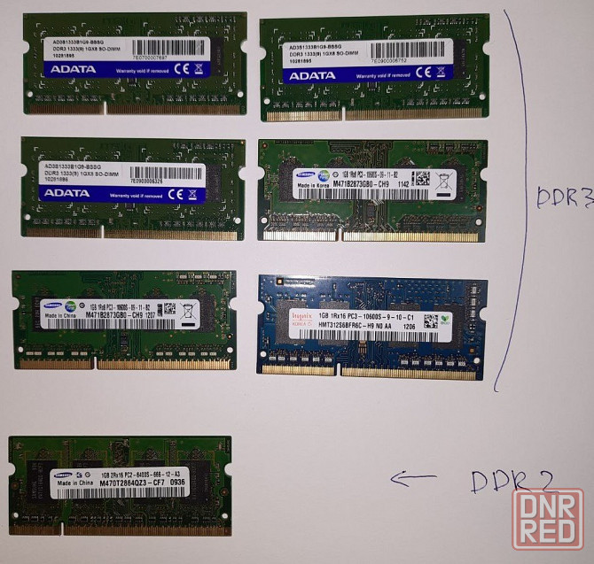 Память ноутбучная DDR2 и DDR3 1Gb Донецк - изображение 2