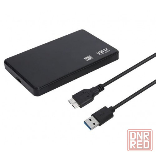 Карман для HDD/SSD 2,5" SATA to USB 3.0 пластик; безвинтовая сборка Донецк - изображение 1