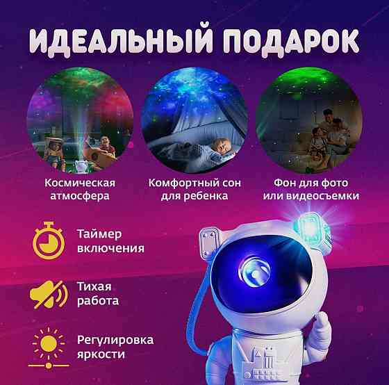 Ночник проектор звездное небо КОСМОНАВТ Донецк