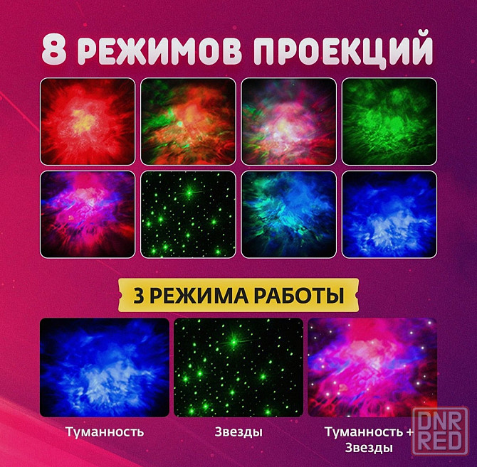 Ночник проектор звездное небо КОСМОНАВТ Донецк - изображение 3
