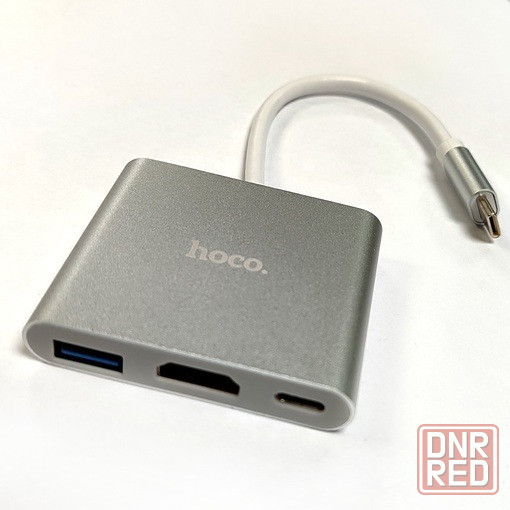 Хаб Hoco Type-C HB14 Easy use USB-C на USB3.0 + HDMI + PD Донецк - изображение 1