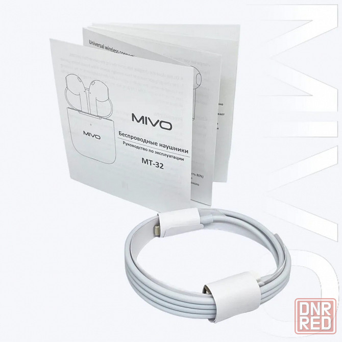 Беспроводные наушники MIVO MT-32 Bluetooth 5.1 с микрофоном IOS/Android white Макеевка - изображение 8