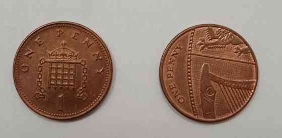 Монетки Великобритания 1 пенни Донецк
