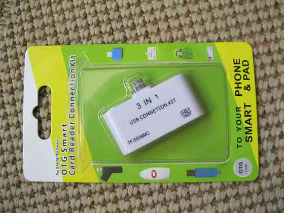 Флешки/карты напрямую в телефон - нoвые картридеры microUSB otg smart card reader connection kit Донецк