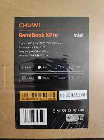 Ноутбук CHUWI GemiBook Xpro, 14.1", IPS, Intel N100 4-ядерный, 8ГБ LPDDR5, 256ГБ SSD, Win 11, Новый! Донецк