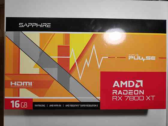 Видеокарта Sapphire AMD Radeon RX 7800 XT PULSE 16гб Новая! (есть и трёхкулерные) Донецк