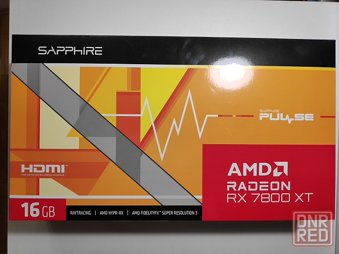 Видеокарта Sapphire AMD Radeon RX 7800 XT PULSE 16гб Новая! (есть и трёхкулерные) Донецк - изображение 1