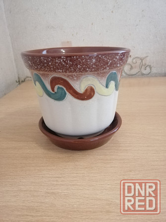 Продам горшок керамический с блюдцем Донецк - изображение 7