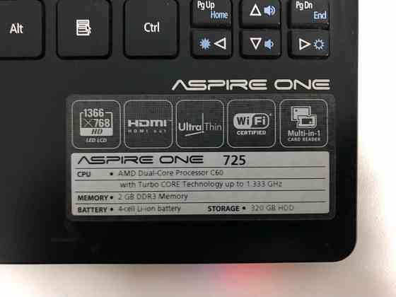 Нетбук Acer Aspire One 725. Читайте пожалуйста объявление полностью. Донецк