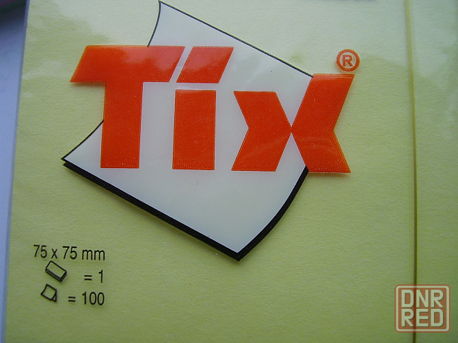 Бумага для заметок Tix Словения с липким слоем клейкий бок 75х75х100 Донецк - изображение 1
