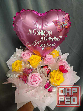 Букеты из мыльных роз и других цветов Донецк - изображение 4