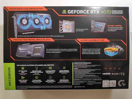 Видеокарта Gigabyte RTX 4070 SUPER WINDFORCE OC 12GB Новая Донецк