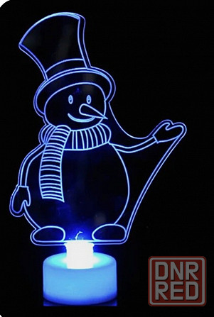 3D Светильник-Ночник представлен в форме "Снеговика" Донецк - изображение 1