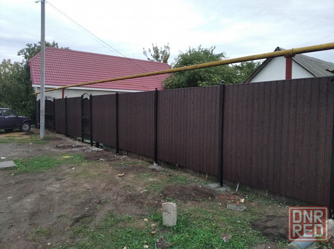 Забор из профнастила, с ковкой Донецк - изображение 3