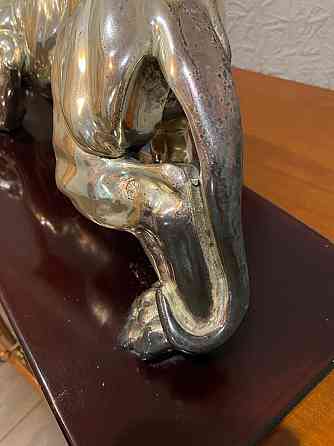 Статуэтка пантеры с напылением серебра 925 пробы. Донецк