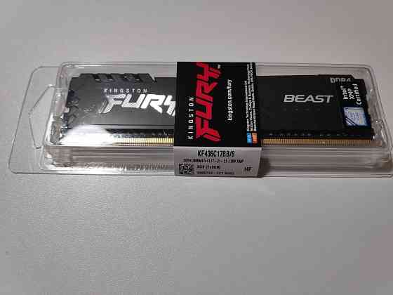 Оперативная память Kingston FURY Beast Black 16gb (8x2) DDR4 3600MHz Новая Донецк