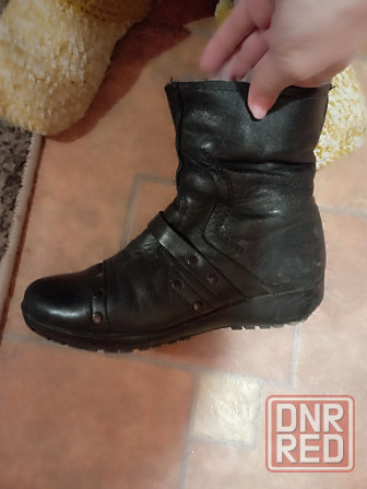Кожаные ботинки с натуральным мехом, р.37 Донецк - изображение 1