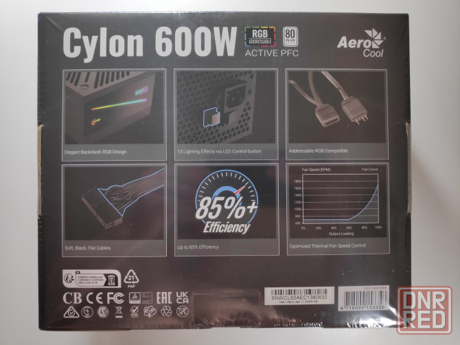 Блок питания AeroCool Cylon 600W RGB Новый Донецк - изображение 2