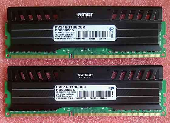 DDR3 8Gb + 8Gb 1866MHz Patriot CL10 (PC3-14900) - PV316G186C0K - DDR3 16Gb - Память игровая для ПК Донецк
