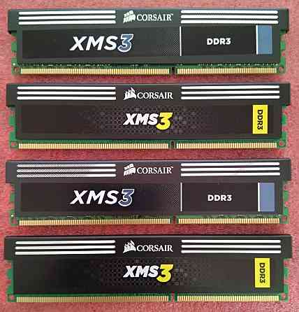 DDR3 4Gb+4Gb 1600MHz (PC3-12800) Corsair XMS3 CMX8GX3M2A1600C9 - DDR3 8Gb - Обмен на Офисы Донецк