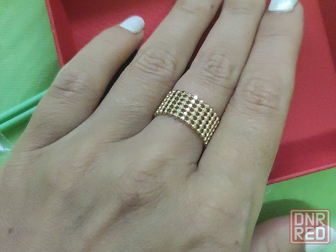 Новое кольцо из желтого золота 585°, 16 размер Донецк - изображение 3