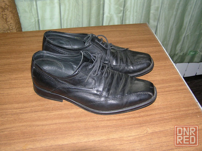Туфли мужские, для мальчика, чёрные, кожа, 39 р. Донецк - изображение 3