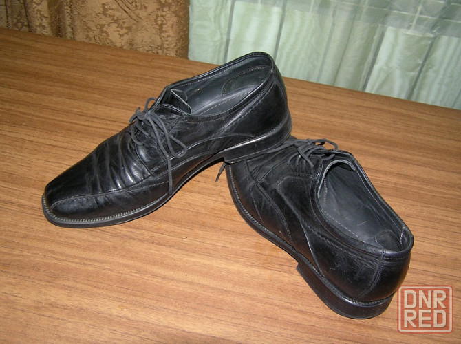 Туфли мужские, для мальчика, чёрные, кожа, 39 р. Донецк - изображение 5
