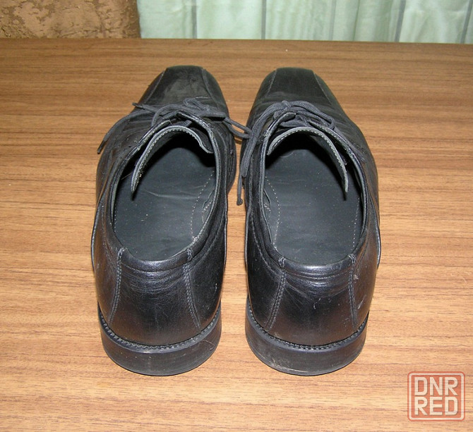Туфли мужские, для мальчика, чёрные, кожа, 39 р. Донецк - изображение 4