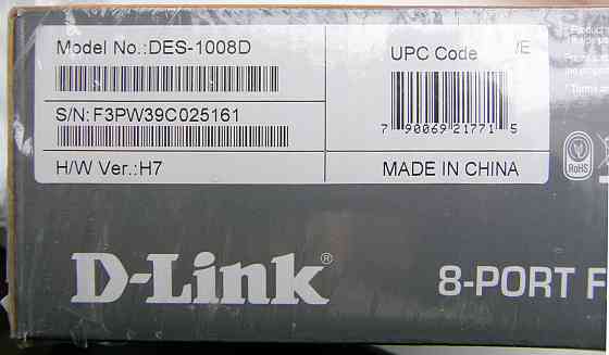 Коммутатор (свитч) D-Link DES-1008D Макеевка