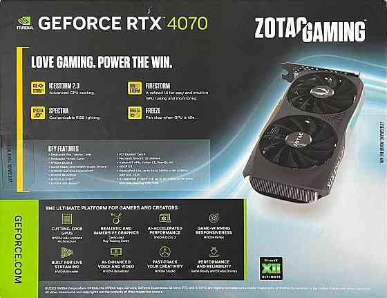 Видеокарта Zotac GeForce RTX 4070 Twin Edge 12GB GDDR6 (192bit) Донецк