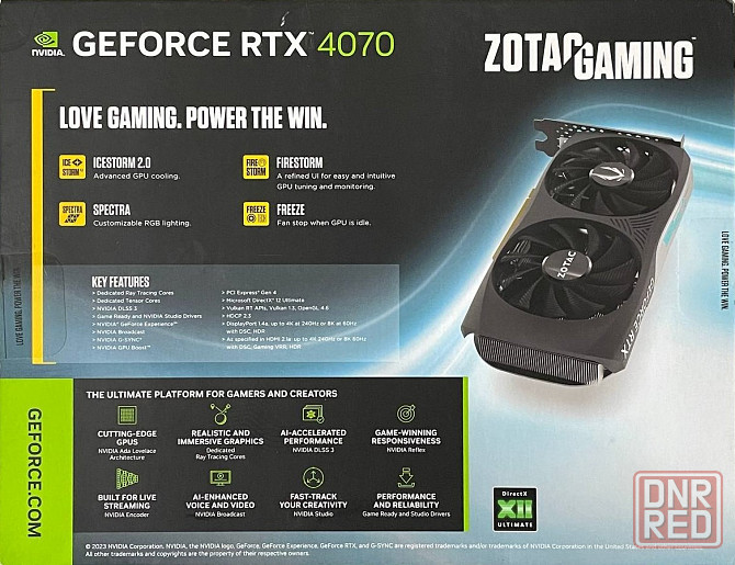 Видеокарта Zotac GeForce RTX 4070 Twin Edge 12GB GDDR6 (192bit) Донецк - изображение 3