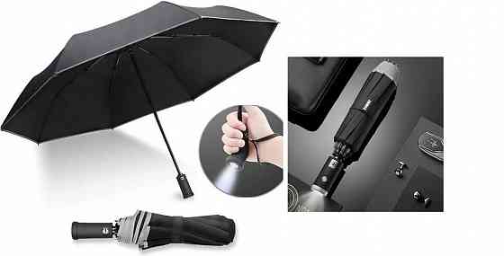 Зонт Xiaomi 90 Points NINETYGO Automatic Reverse Lighting Umbrella с фонариком (черный) Макеевка