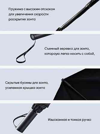 Зонт Xiaomi 90 Points NINETYGO Automatic Reverse Lighting Umbrella с фонариком (черный) Макеевка