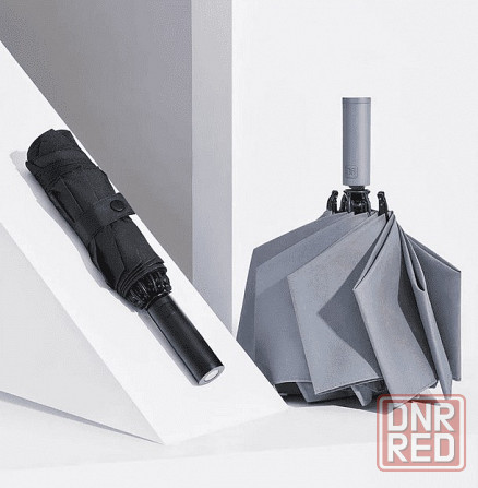 Зонт Xiaomi 90 Points NINETYGO Automatic Reverse Lighting Umbrella с фонариком (черный) Макеевка - изображение 8