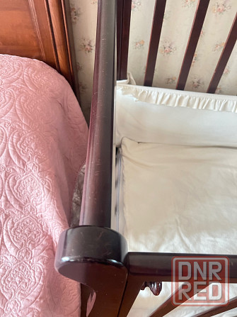 Детская кроватка с ящиком, маятником, Бук - Трия Фея (Орех) Донецк - изображение 3