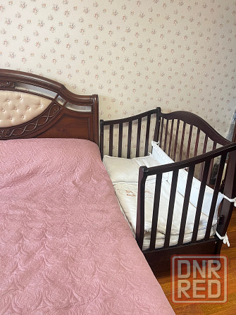 Детская кроватка с ящиком, маятником, Бук - Трия Фея (Орех) Донецк - изображение 5