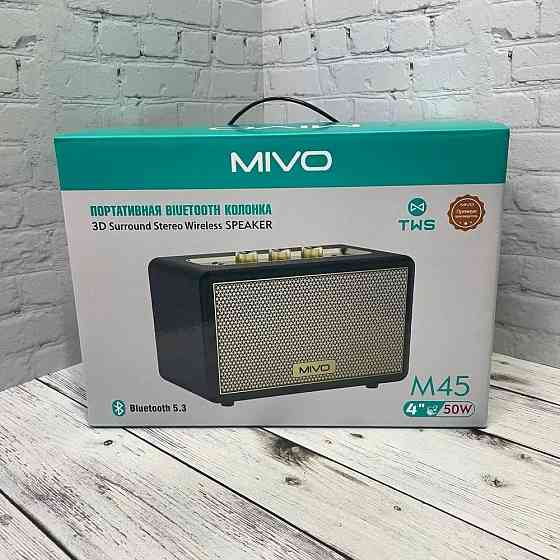 Портативная колонка MIVO M45 Black (Bluetooth, USB, AUX) 3D Стерео Динамик 50W Макеевка