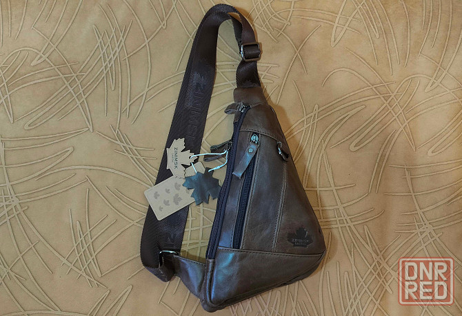 Кожаная сумка-слинг (сумка-кобура) нагрудная Донецк - изображение 1