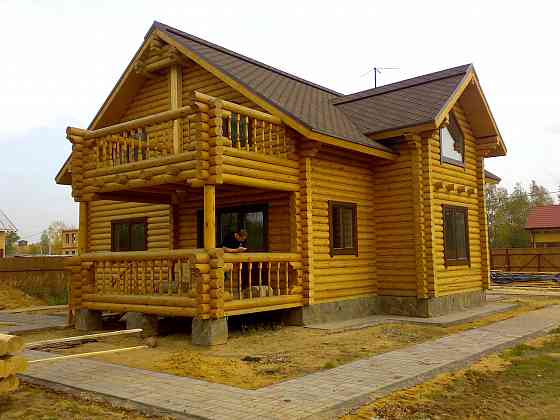 Строительство деревянных домов / бань из оцилиндрованного бревна. Донецк