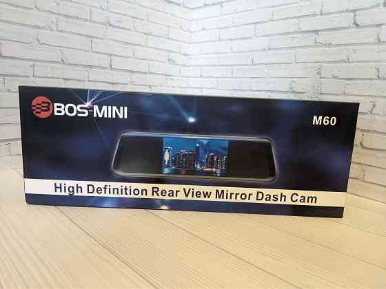 Зеркало видеорегиcтратор+камера заднего вида BOS-MINI M60 3300 руб!!! Макеевка