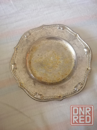 Блюдце тарелка подставка из мельхиора, СССР Донецк - изображение 2