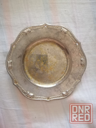 Блюдце тарелка подставка из мельхиора, СССР Донецк - изображение 1