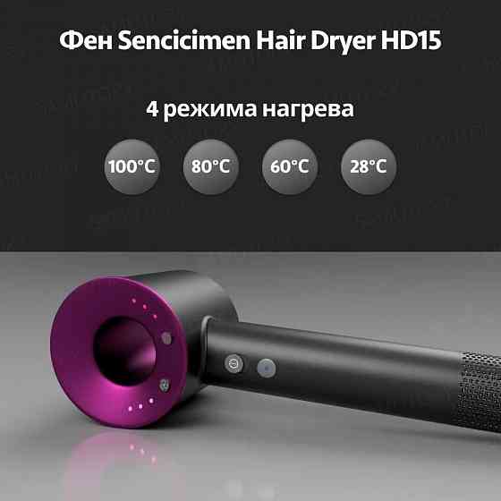 Фен для волос SenCiciMen Hair Dryer HD15, розовый Макеевка