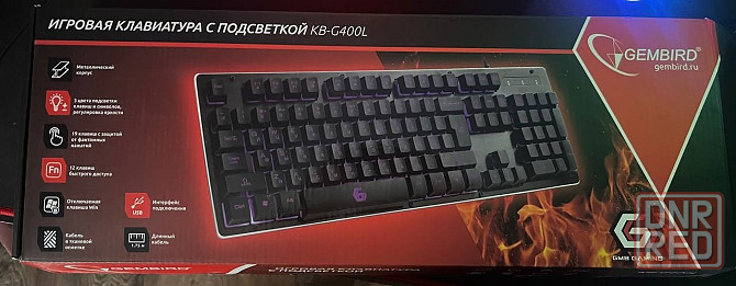 Игровая клавиатура Gembird KB-G400L Б\У Донецк - изображение 1