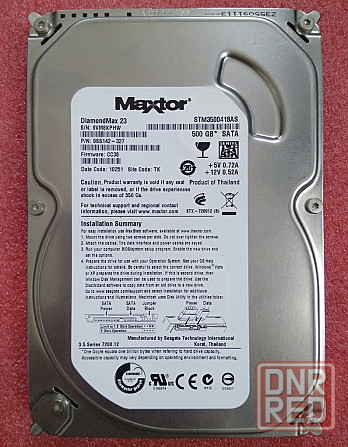 HDD 500GB SATA II (3 Gb/s) 3.5" 7200RPM 16MB Maxtor STM3500418AS -Для ПК- Обмен на 40 ОЗУ нерабочих Донецк - изображение 1