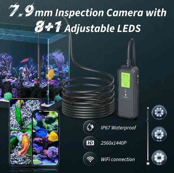 Беспроводной Wi-Fi эндоскоп HD 1080P с двумя объективами Донецк